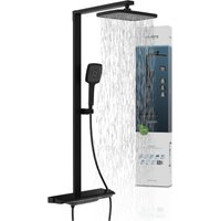 Schütte Duschsystem "HAWAII Überkopfbrause-Set" Komplett-Set, Inkl. Montagematerial und Dichtungen, mit Thermostatarmatur, Glasablage, Brausehalter von Schütte