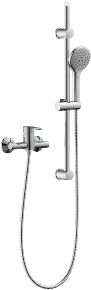 Schütte Duschsystem SAMANA, Höhe 23,5 cm, 3 Strahlart(en), wassersparend, Antikalk, 3-fach verstellbar, Wasserstoppfunktion von Schütte