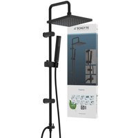 Schütte Brausegarnitur "TOKYO" Set, 10 Stk. tlg. inkl. Wasserspardichtung, Antikalk, höhenverstellb., Edelstahl-Stange von Schütte