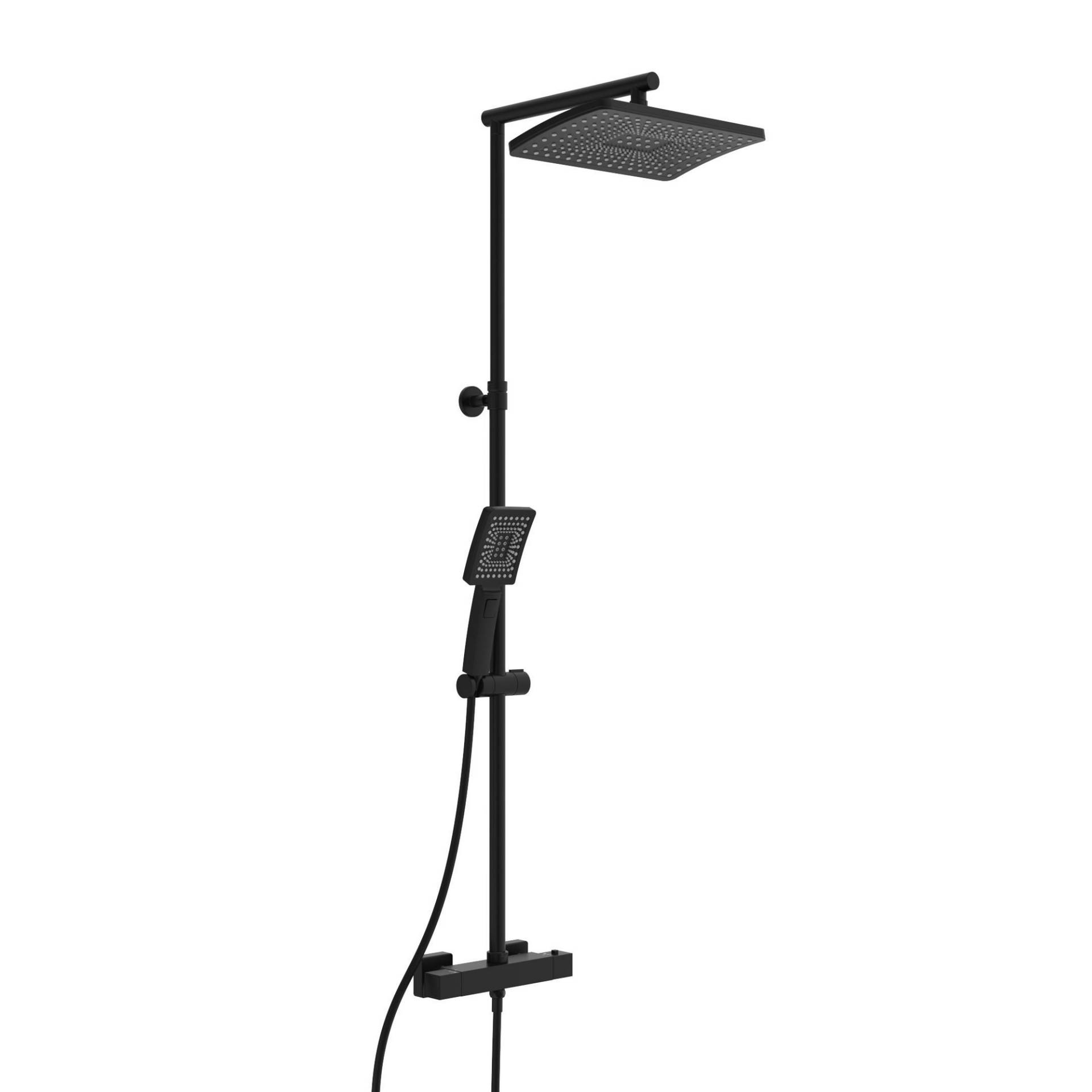 Schütte Duschsystem 'Trento' mit Thermostat schwarz eckig Schütte Duschsystem 'Trento' mit Thermostat schwarz eckig von Schütte