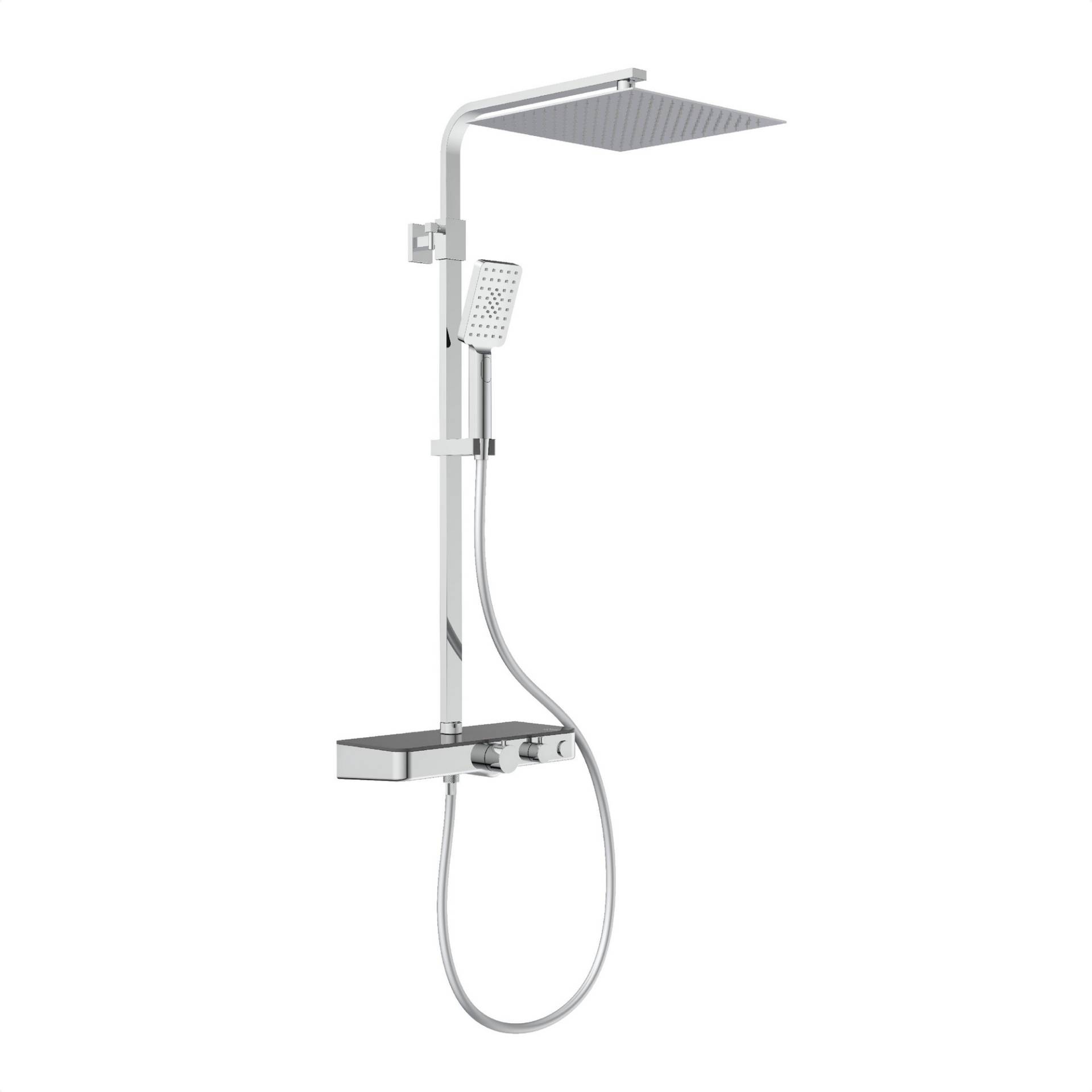 Schütte Überkopfbrause-Set 'Ocean' mit integrierter Thermostat-Duscharmatur chrom, anthrazit Schütte Überkopfbrause-Set 'Ocean' mit integrierter Thermostat-Duscharmatur chrom, anthrazit von Schütte