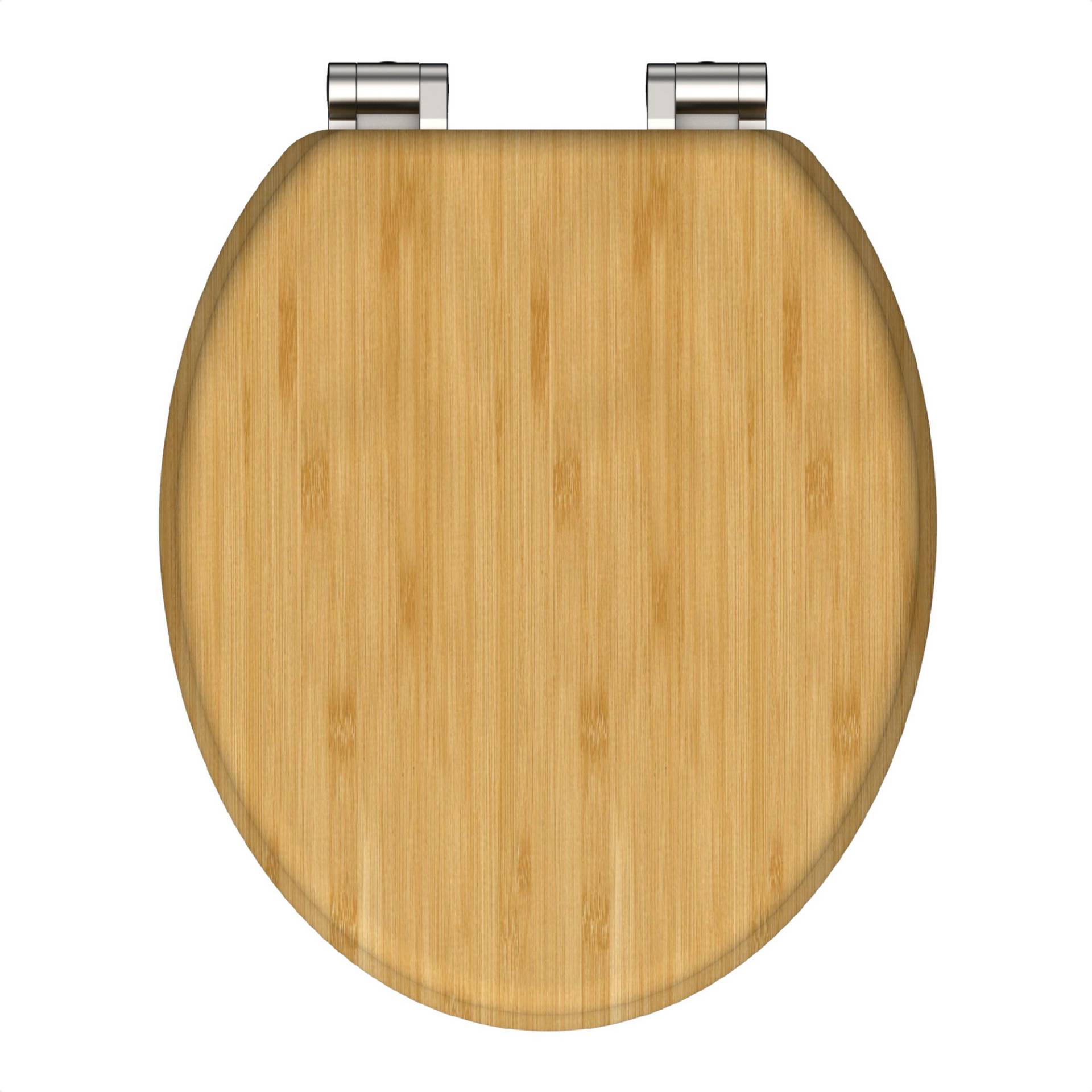 Schütte WC-Sitz 'Bambus' mit Absenkautomatik braun 37,2 x 42,5 cm von Schütte