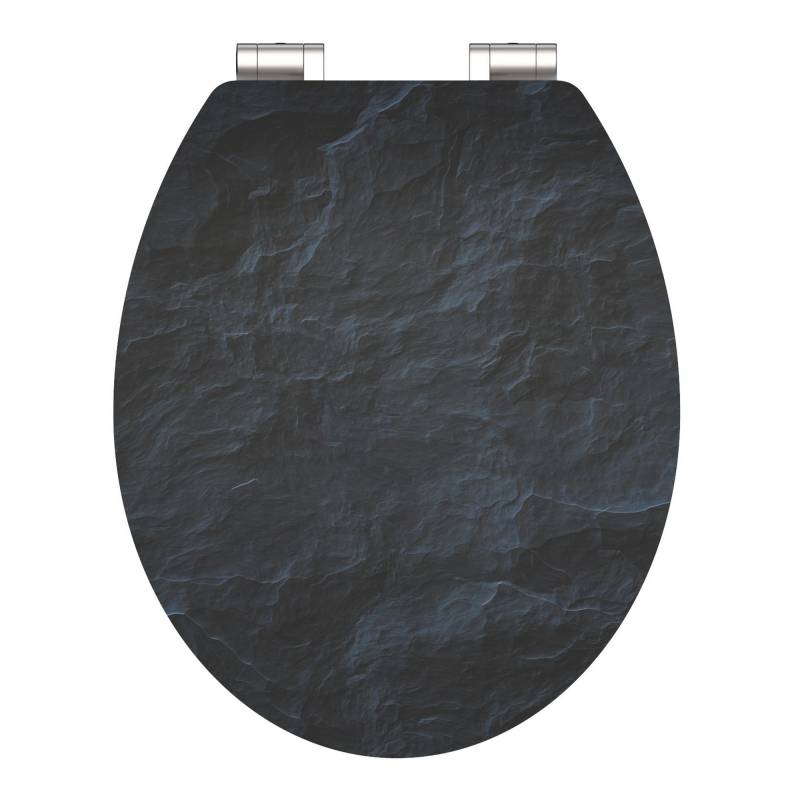 Schütte WC-Sitz 'Black Stone HG' mit Absenkautomatik Holzkern von Schütte