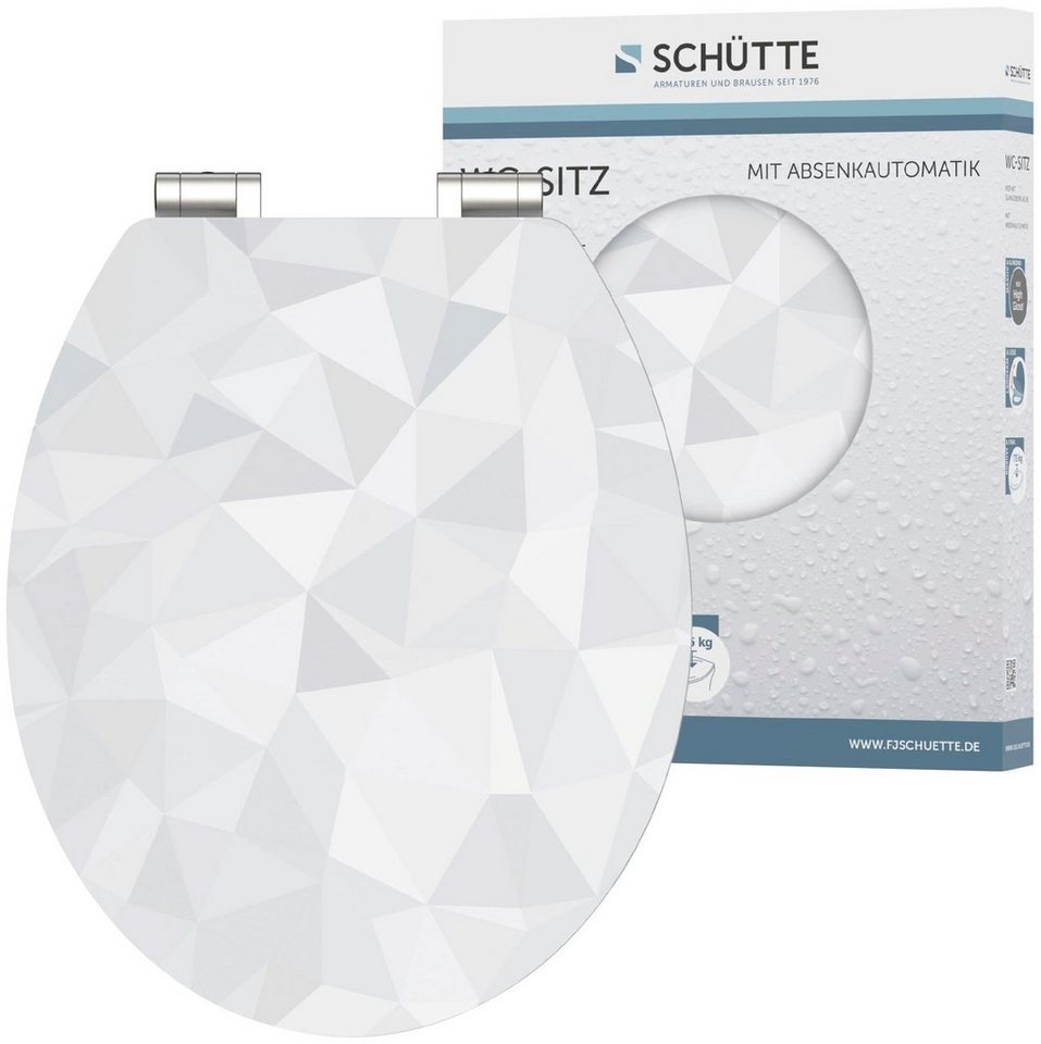 Schütte WC-Sitz Diamond, High Gloss mit MDF Holzkern, mit Absenkautomatik von Schütte