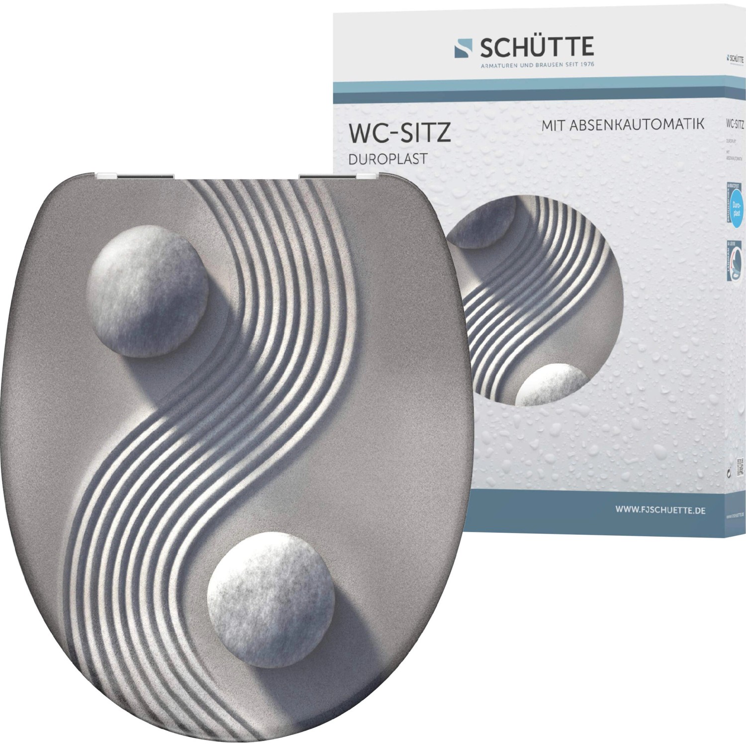 Schütte WC-Sitz Duroplast Yin und Yang Chrom von Schütte