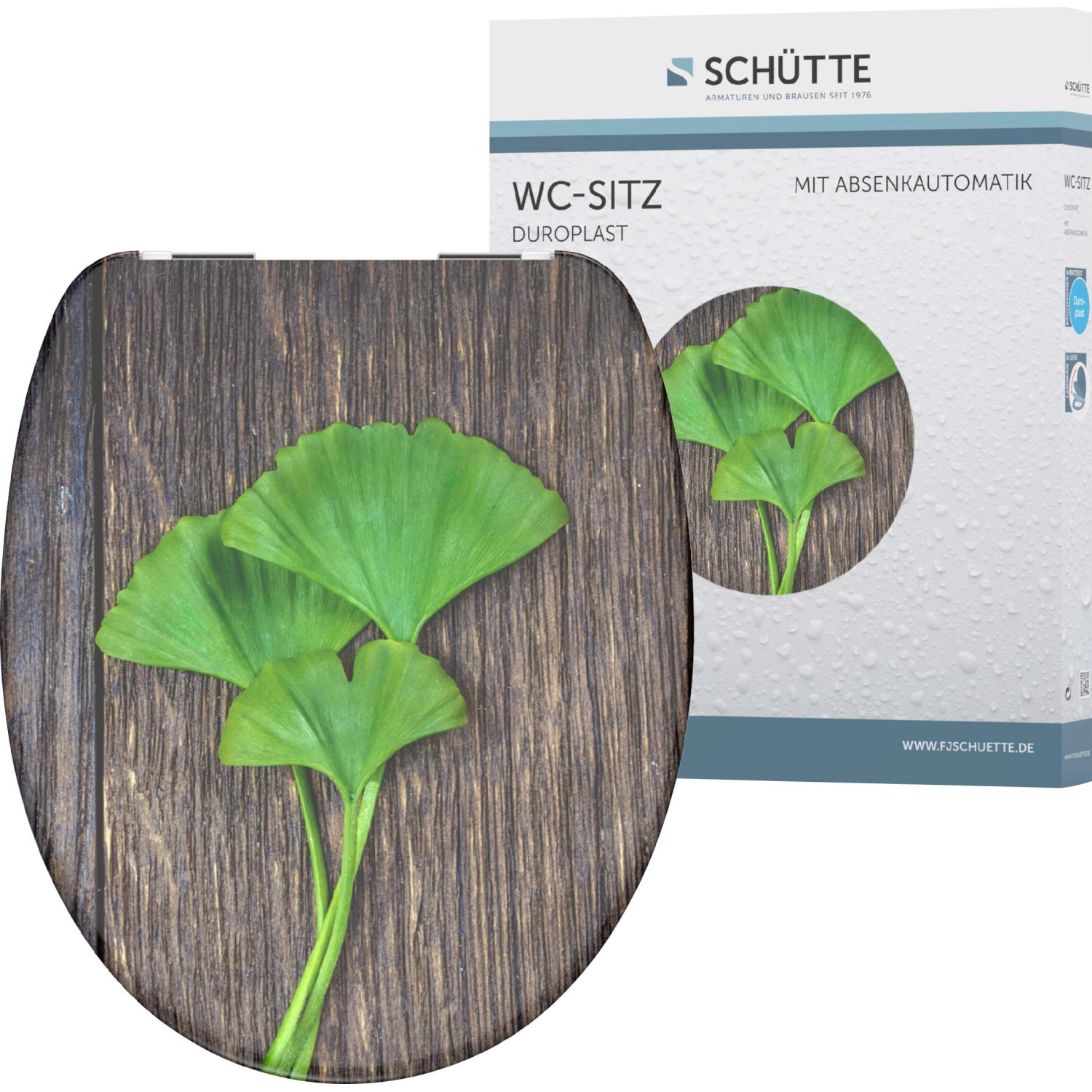 Schütte WC-Sitz  Ginko & Wood Duroplast mit Absenkautomatik von Schütte