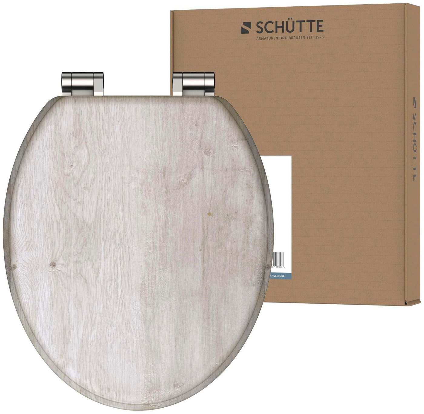 Schütte WC-Sitz LIGHT WOOD, mit Absenkautomatik und MDF-Holzkern von Schütte
