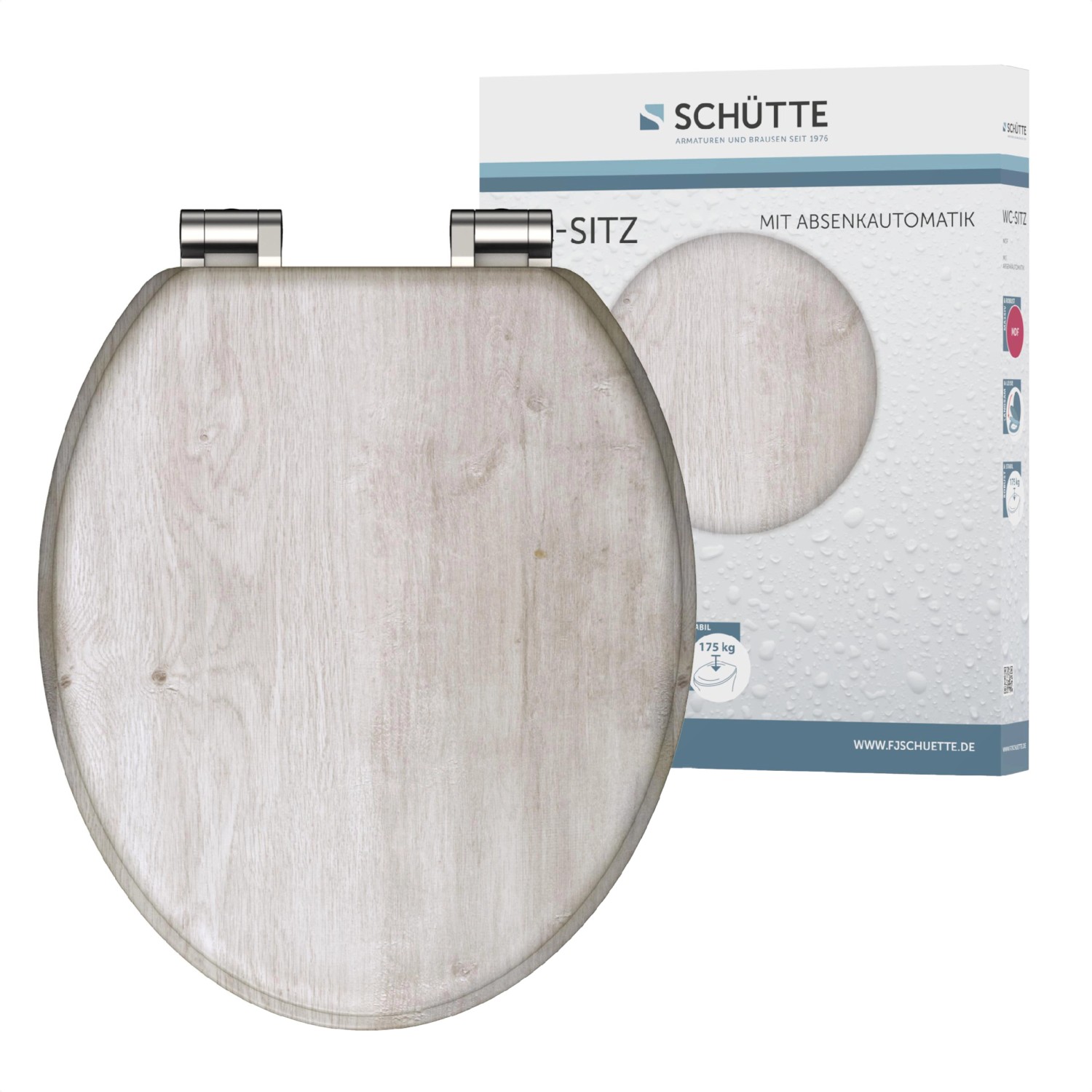 Schütte WC-Sitz Light Wood Holzkern mit Absenkautomatik von Schütte