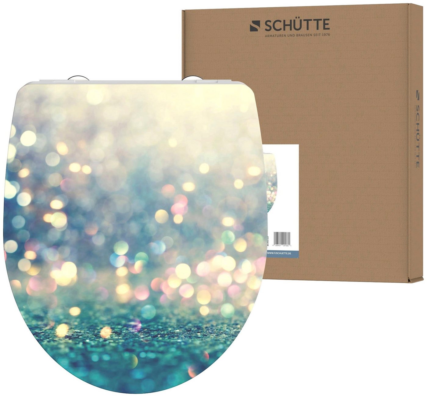 Schütte WC-Sitz Magic Light, Duroplast, mit Absenkautomatik und Schnellverschluss, High Gloss von Schütte