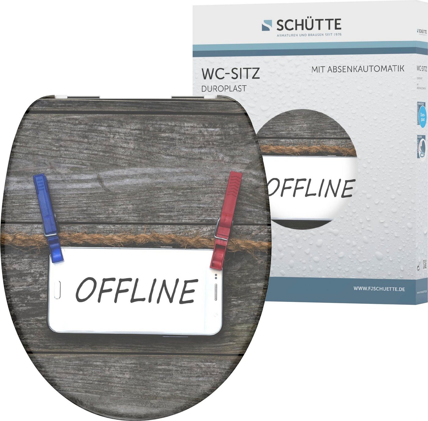 Schütte WC-Sitz Offline, Duroplast, mit Absenkautomatik von Schütte