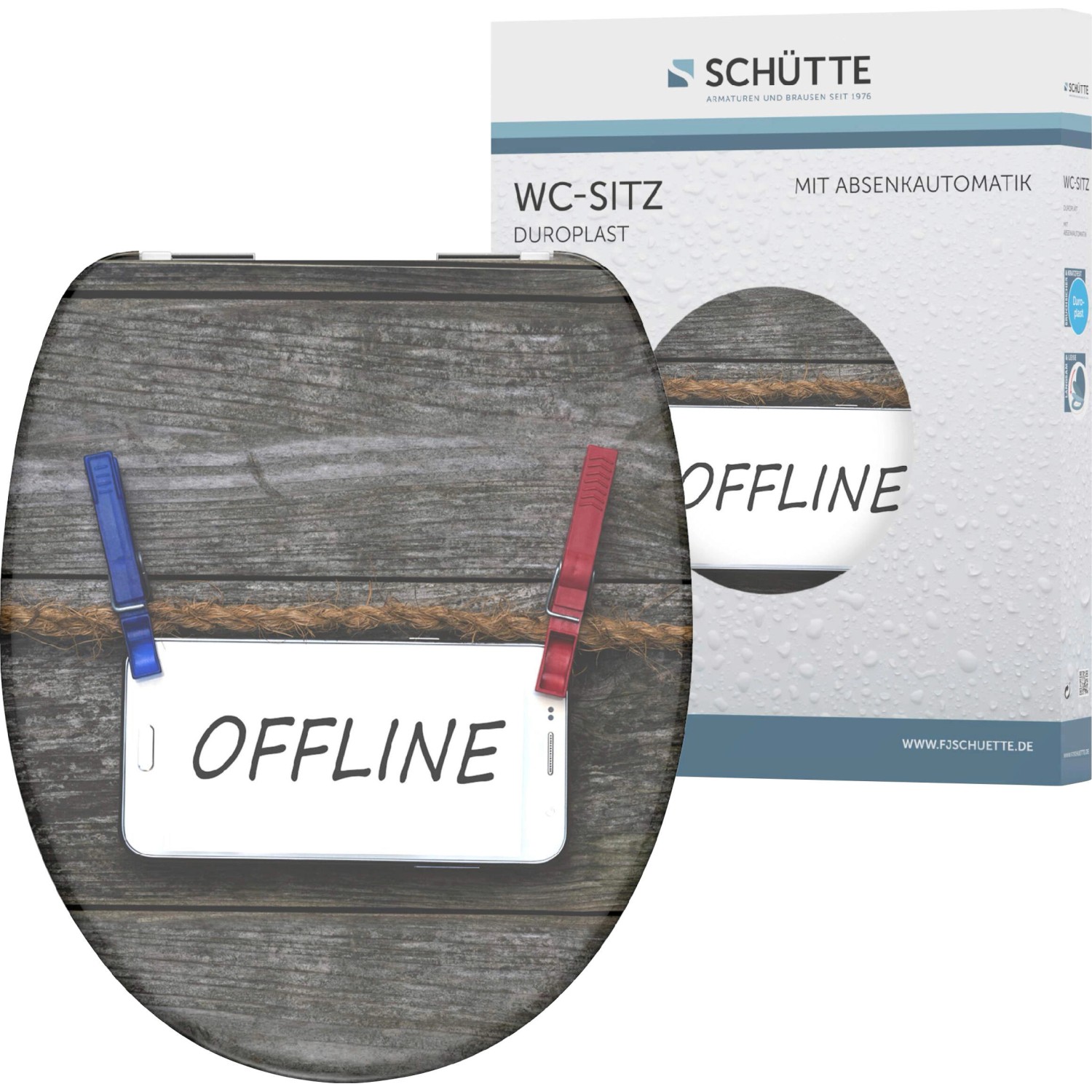 Schütte WC-Sitz Offline Duroplast mit Absenkautomatik von Schütte