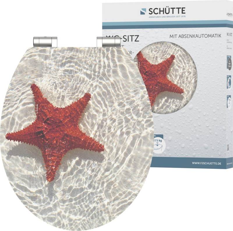 Schütte WC-Sitz RED STARFISH, High Gloss mit MDF Holzkern, mit Absenkautomatik Schütte WC-Sitz RED STARFISH, High Gloss mit MDF Holzkern, mit Absenkautomatik von Schütte
