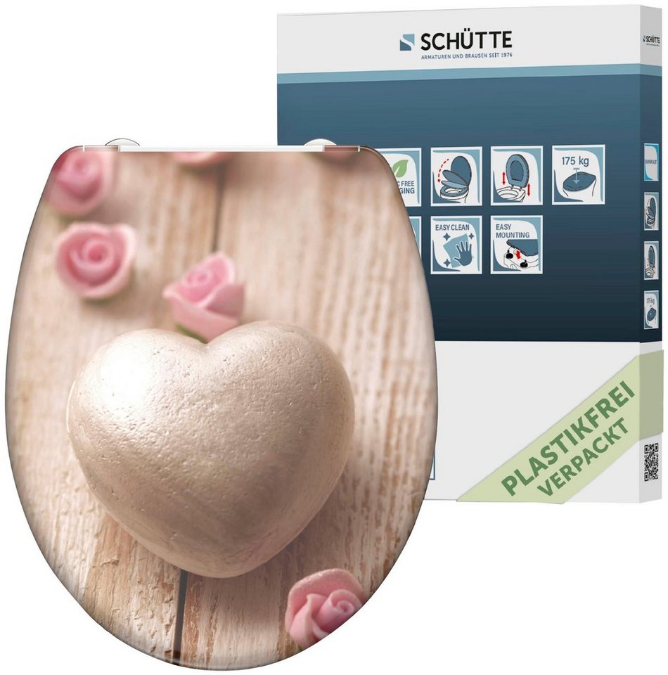 Schütte WC-Sitz Romantik, Duroplast, mit Absenkautomatik und Schnellverschluss von Schütte