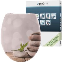 Schütte WC-Sitz "STONE PYRAMID", bruchsicher und kratzfest, Absenkautomatik, Standardmaß von Schütte