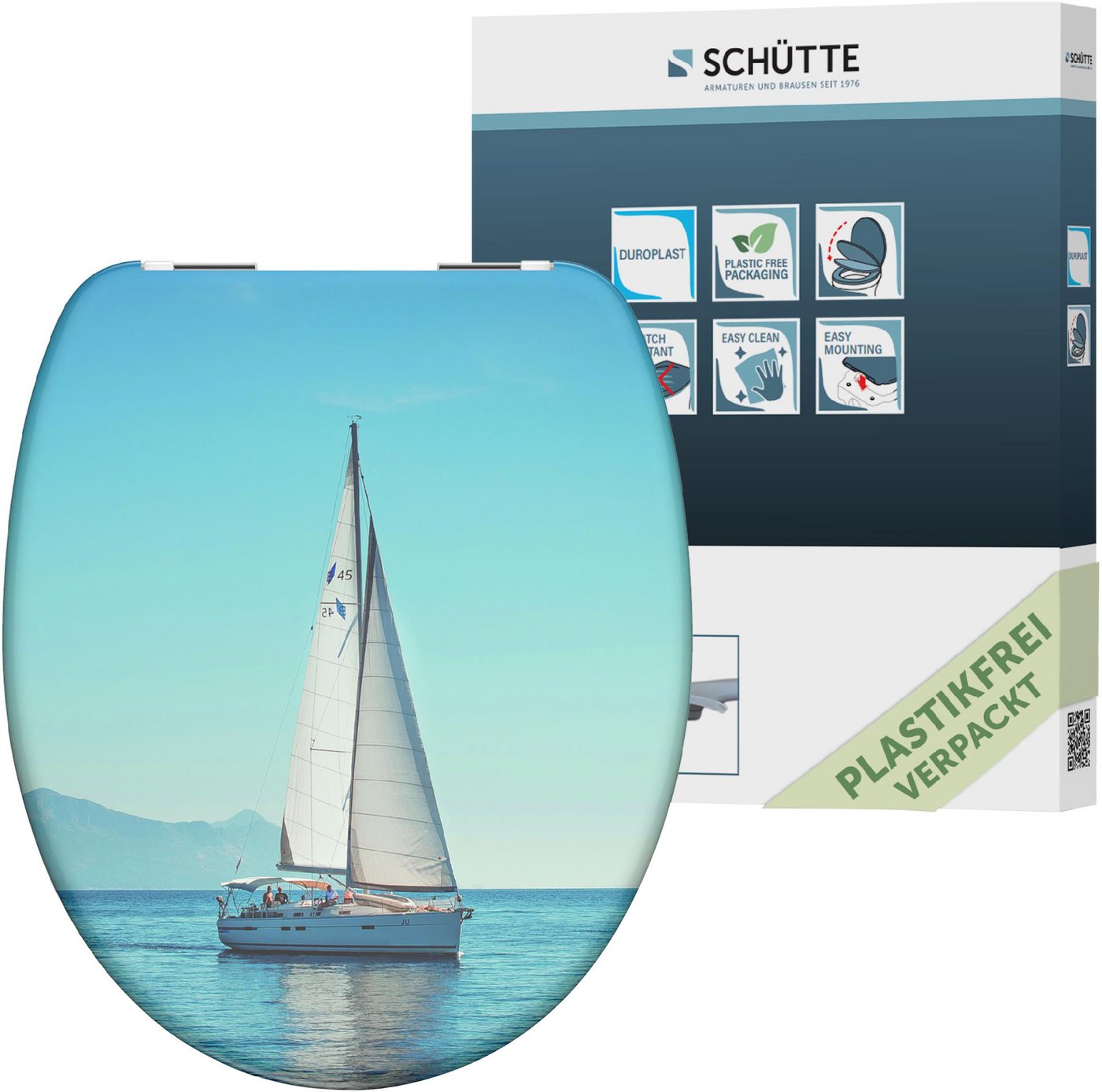 Schütte WC-Sitz Sailing, Duroplast, mit Absenkautomatik von Schütte