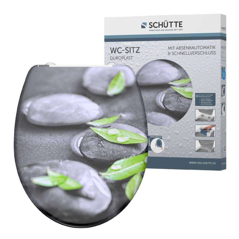 Schütte WC-Sitz Stone Duroplast mit Absenkautomatik & Schnellverschluss von Schütte