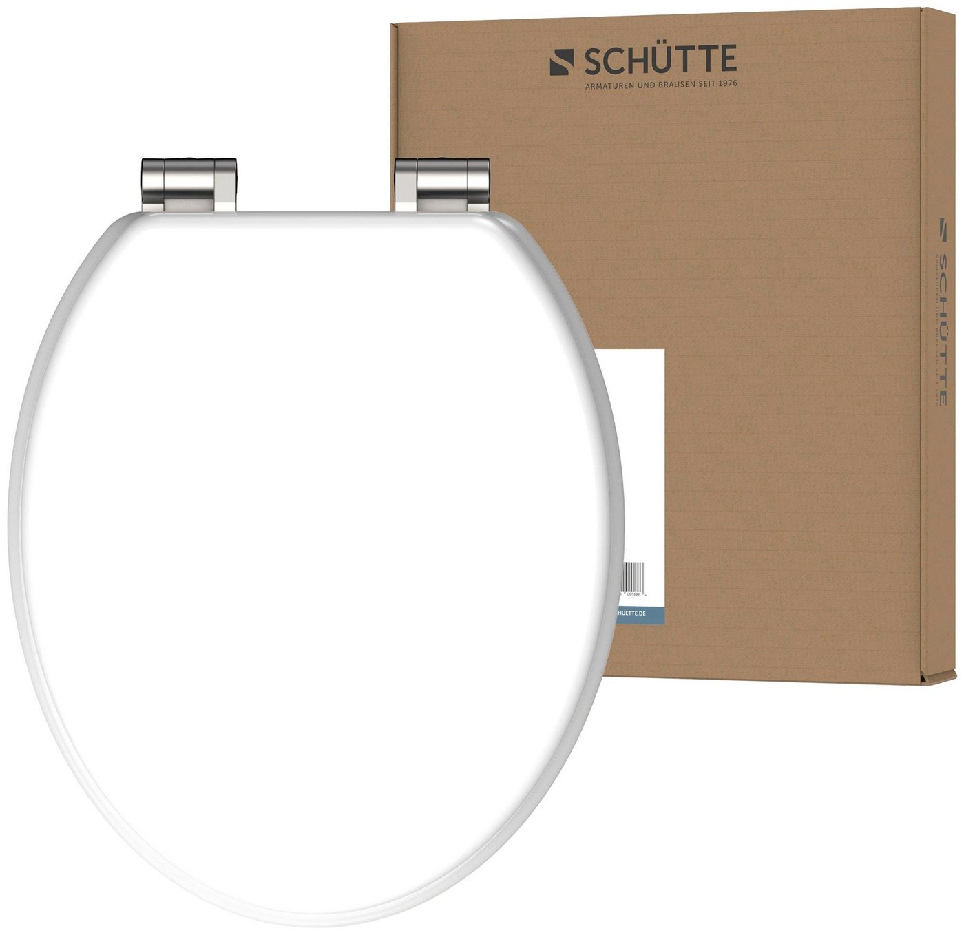 Schütte WC-Sitz WHITE, mit Absenkautomatik und Holzkern, max, Belastung der Klobrille 150 kg von Schütte