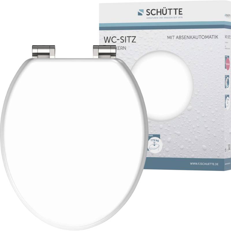 Schütte WC-Sitz White Holzkern mit Absenkautomatik von Schütte
