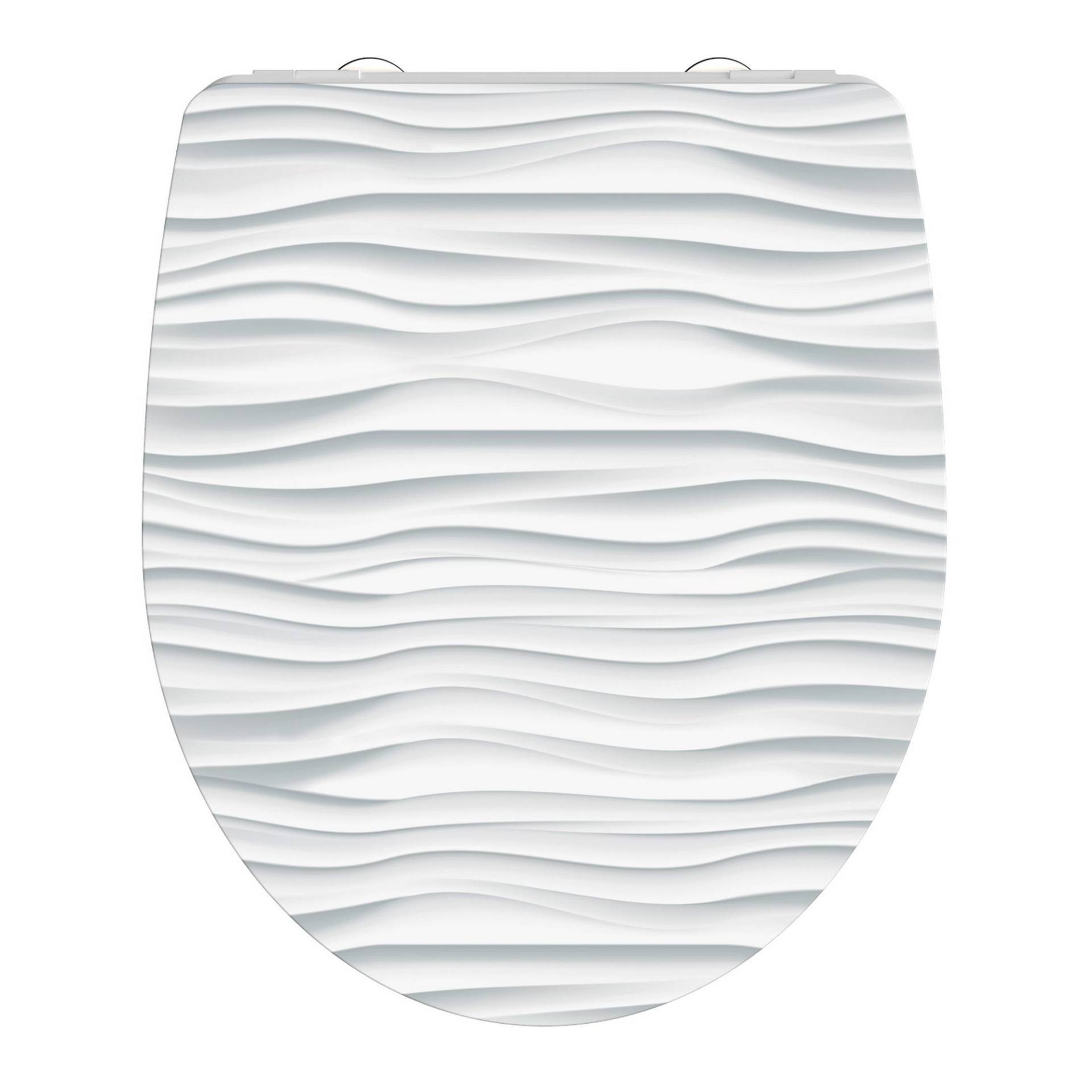 Schütte WC-Sitz 'White Wave HG' mit Absenkautomatik weiß 37,5 x 45 cm von Schütte