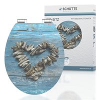 WC Sitz SHELL HEART High Gloss mit MDF Holzkern, hochglänzender Toilettendeckel mit Absenkautomatik von Schütte