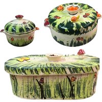 Brottopf Brotkasten Brotdose Rund Oval Klein Oder Groß Keramik Design Wiese von SchuetzkeramikShop