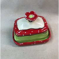 Butterdose Zar Keramik Für 250G Butter Im Muster Erdbeere Butterdose Zar Keramik Für 250G Butter Im Muster Erdbeere von SchuetzkeramikShop