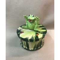 Keksdose Gebäck Dose Leckerli Vorratsdose Keramik Mit Frosch von SchuetzkeramikShop