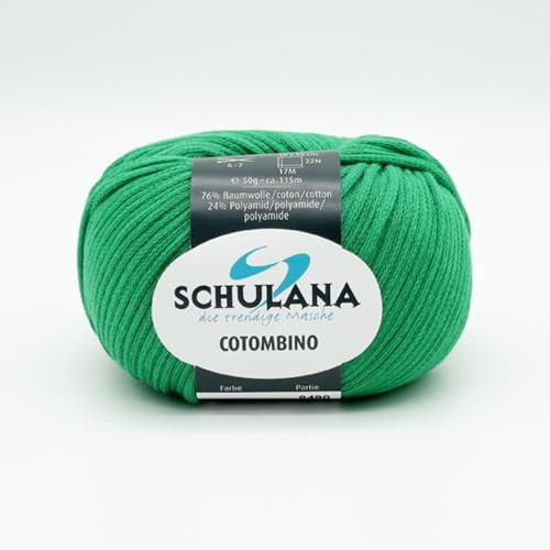 Schulana Cotombino, Baumwolle, Mittelgrün, 50g, 115 von Schulana