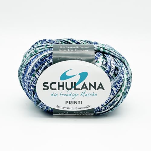 Schulana Printi, Baumwolle, Blau-Grün, 50g, 75 von Schulana