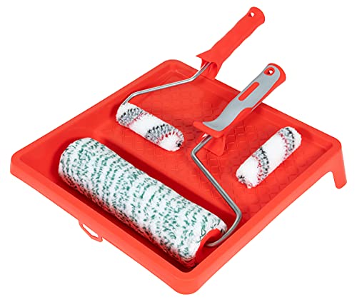 Schuller Eh'klar Blue Line 6-teiliges Set (1 Farbwanne 33 x 34 cm, 1 Farbrolle 25 cm, 1 Kleiderbügel 8 mm, 2 Rollen HK 10 cm, 1 Kleiderbügel 6 mm), 20230 von Schuller Eh'klar