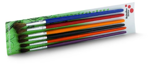Schuller Eh'klar Schulmalpinselset 6-teilig Größe 1, 2, 3, 4, 5 und 6, 74221 von Schuller