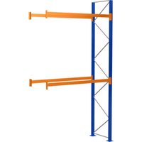 Schulte Anbauregal Palettenregal blau/verzinkt/RAL 2021 1100 mm RAL 2004 reinorange 2786 mm von Schulte Lagertechnik