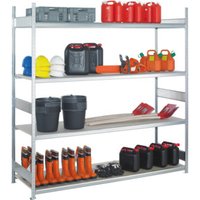 Schulte Grundregal Weitspannregal WS 2000 mit Spanplatten 2000 x 2000 x 800 mm verzinkt 3 Ebenen Fachlast 400 kg Feldlast 1.200 kg Schulte Grundregal Weitspannregal WS 2000 mit Spanplatten 2000 x 2000 x 800 mm verzinkt 3 Ebenen Fachlast 400 kg Feldlast 1.200 kg von Schulte Lagertechnik