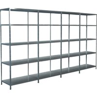 SCHULTE Regalwelt Steckregal "Stecksystem Grund- und 3x Anbauregale", Metall verzinkt, 2000x4000x500 mm, 20 Böden von Schulte Regalwelt