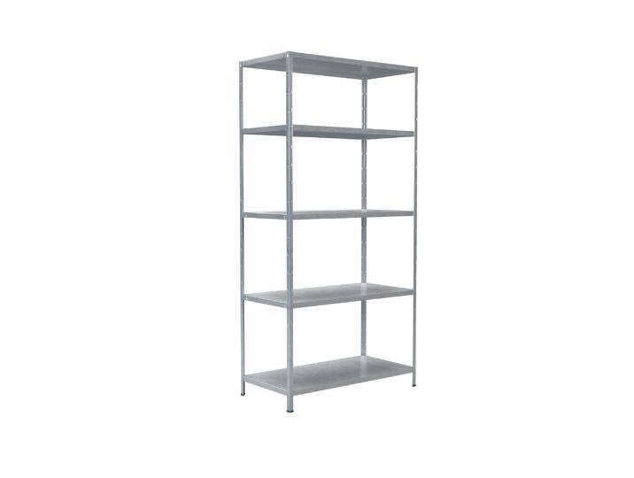 Steckregal 200x100x50 cm (HxBxT), 5 PowerMAX Fachböden, 85 Kg Tragkraft pro Boden, verzinkt von Schulte-Regalwelt