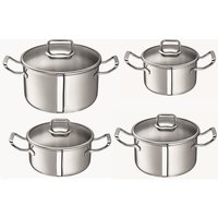 SCHULTE-UFER Topf-Set "Turbo Line" Set, je 1 Fleischtopf 16/20/24 cm, 1x Bratentopf 20 cm, 8 Stk. tlg. Edelstahl 18/10 von Schulte-Ufer