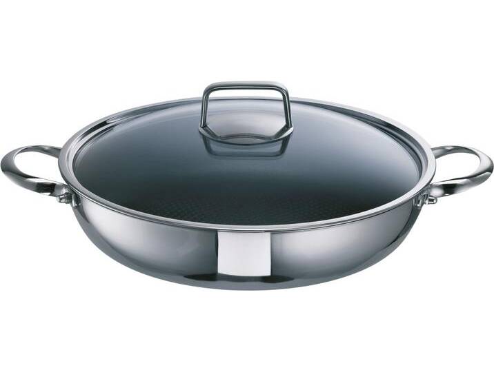 Schmorpfanne SCHULTE-UFER Romana i XXStrong , silber (silberfarben), Ø:32cm, Pfannen, Induktion von Schulte-Ufer