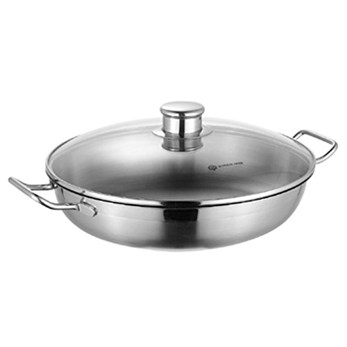 Schulte-Ufer 6452-941-28 Schmorpfanne Profi-Line i, 28 cm, Edelstahl, Silber von Schulte-Ufer