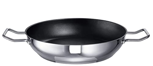 Schulte-Ufer Industar for Professionals Schmorpfanne mit Griffen aus Edelstahl in der Farbe Silber-Schwarz, Durchmesser: 24cm, 163048-24 von Gastrosus