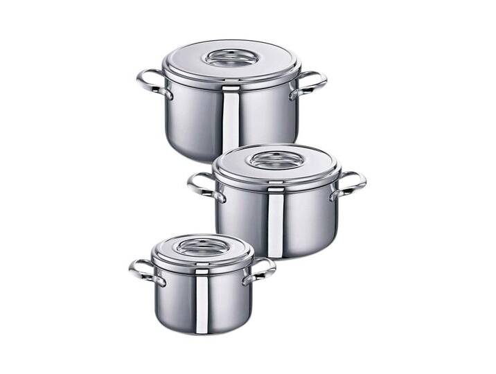 Topf-Set SCHULTE-UFER Romana , silber (silberfarben), Töpfe, Induktion von Schulte-Ufer