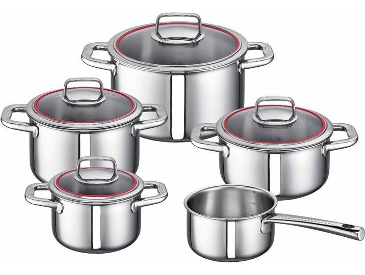 Topf-Set SCHULTE-UFER Valentina , silber (silberfarben), Töpfe, Induktion von Schulte-Ufer