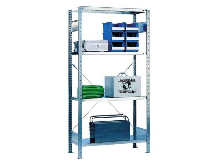 SCHULTE Lagertechnik Regal, Steckregal Grundfeld 200 x 100 x 50 cm von Schulte