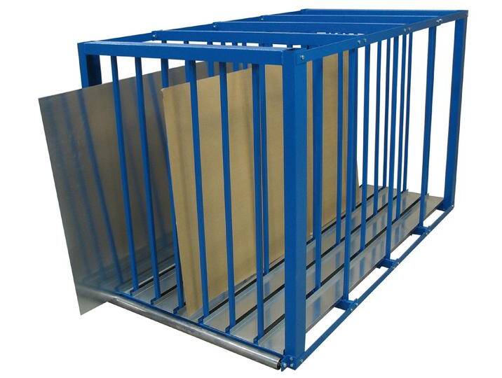 SCHULTE Lagertechnik Schwerlastregal Blechlager-Box, 1500 x 1100 x 2500 mm, Traglast je Fach 1.000 kg, blau von Schulte