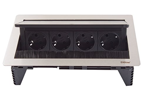 Schulte 159370002700 EVOline FlipTop Push M 4X VDE Steckdosen von Schulte