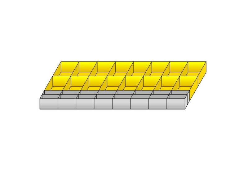 Schulte Aktenschrank Einsatzkasten Set 3 für Schubladen 25049 von Schulte