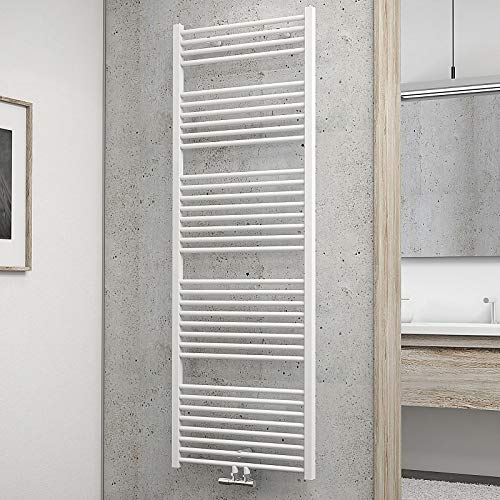 Schulte Bad-Heizkörper Turbo, 170 x 60 cm, 906 Watt Leistung, Mittelanschluss, alpin-weiß, Handtuchhalter-Funktion von Schulte
