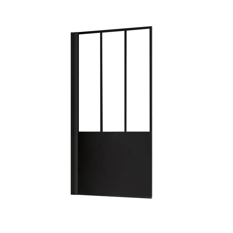 Schulte Badewannenaufsatz 1-teilig Atelier 1 80 x 140 cm mattschwarz Dekor von Schulte