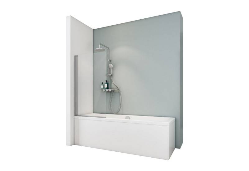 Schulte Badewannenfaltwand Komfort Klar Hell, 5 mm Sicherheitsglas, (1 tlg), BxH: 70 x 120 cm, pendelbar, Profilfarbe: Alu-Natur von Schulte