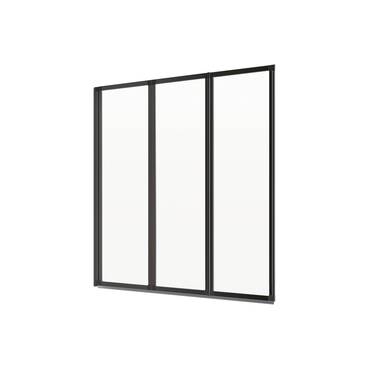Schulte Badewannenaufsatz Komfort 127x140 cm Mattschwarz Klar hell inklusive Klebe System von Schulte