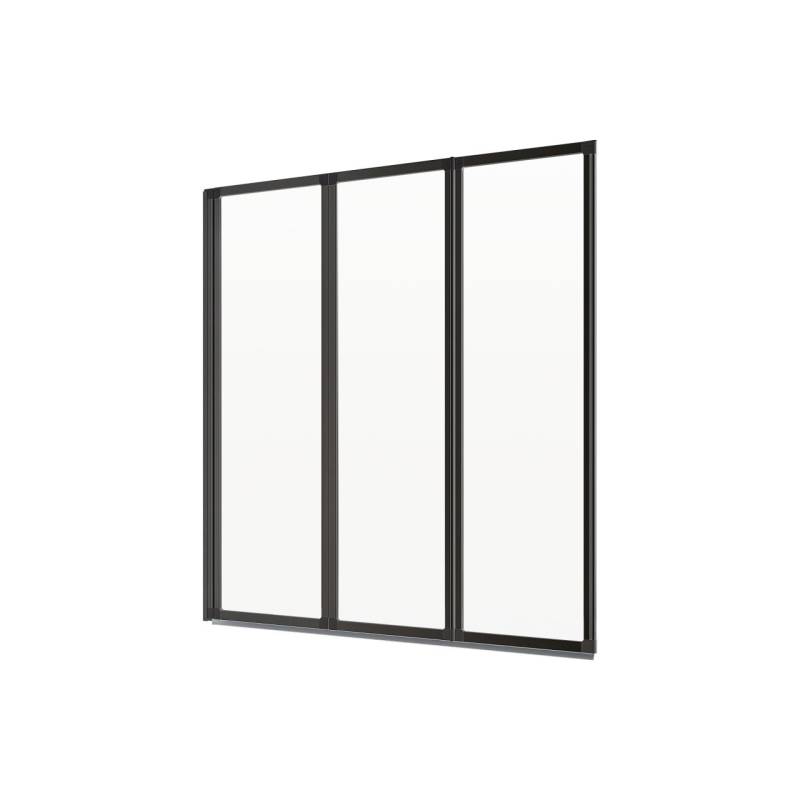 Schulte Badewannenaufsatz Komfort 127x140 cm Mattschwarz Klar hell inklusive Klebe System von Schulte